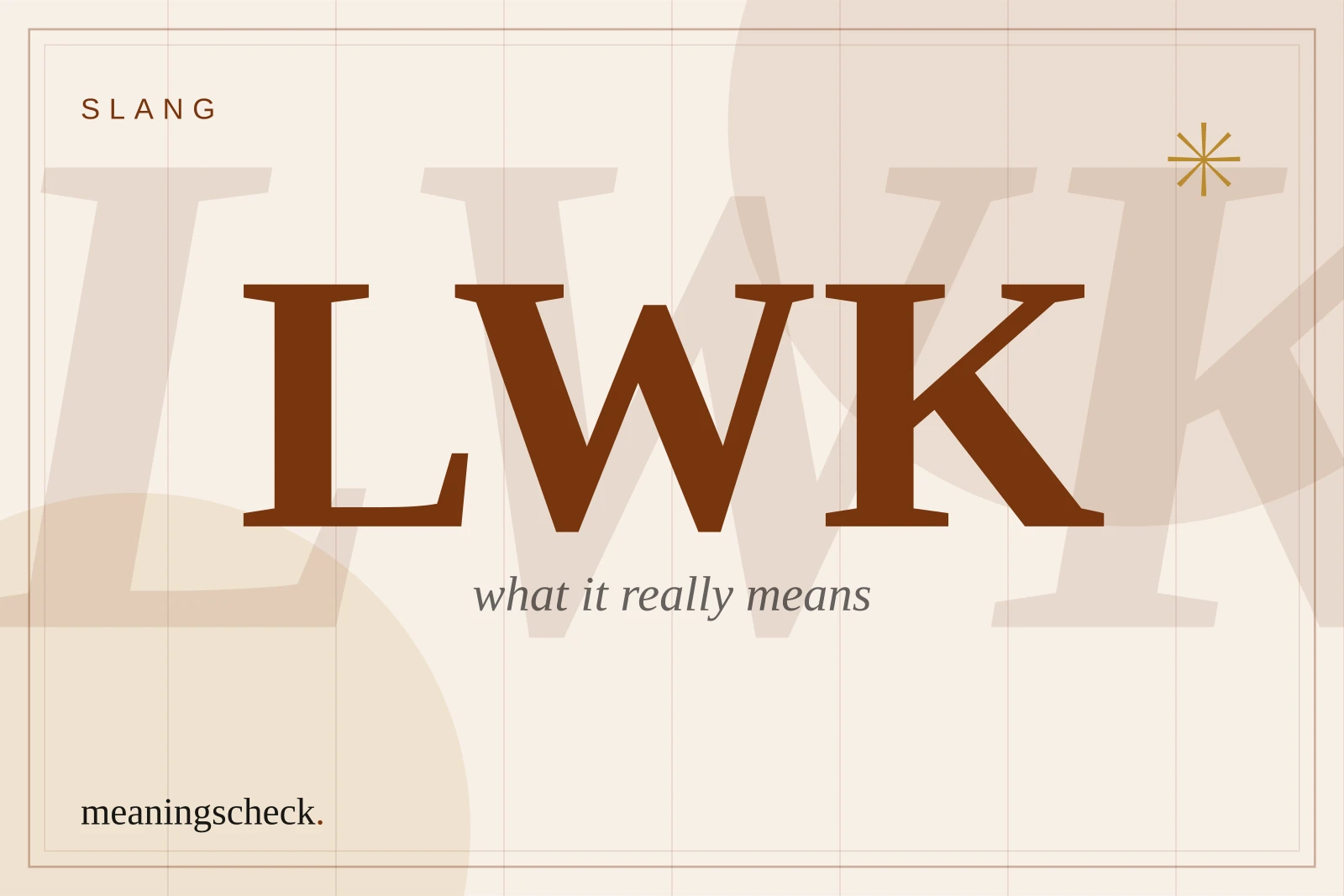 What Does LWK Mean? The Complete Guide to LWK (Lowkey) in Text, TikTok, and Snapchat (2026) LWK Meaning — typographic cover art for this guide